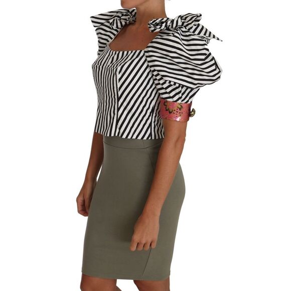 Dolce & Gabbana Dolce Gabbana TSH2724 Top Black and White Striped Women - Picture 3 of 5